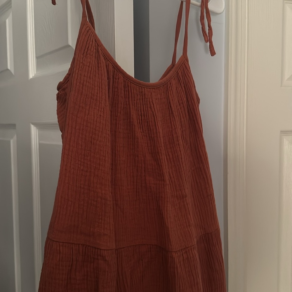 Rust Muslin Dress - Picture 2 of 3